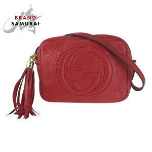 GUCCI Soho tassel bag red leather shoulder pouch
